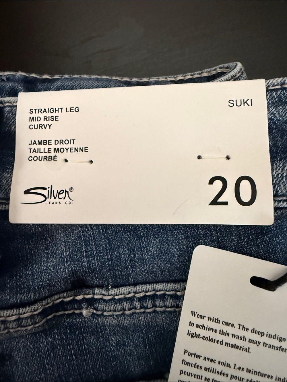 Silver Jeans Suki Straight Leg Jeans in Blue Wash